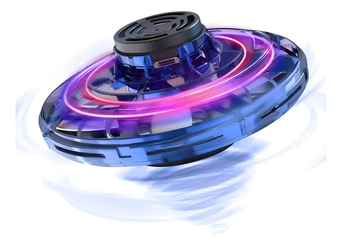 Drone De Brinquedo Flynova Spinner Led Rgb - Azul Preto