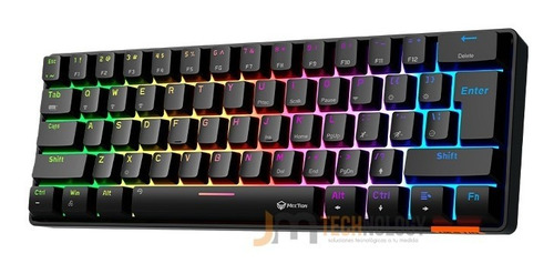 Imagen 2 de 2 de Teclado 60% Mecanico Gamer Meetion Mk05 Rgb Bt Alámbrico C