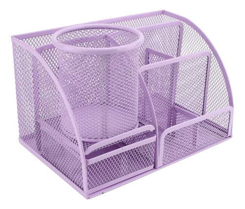Juego De Portalápices, Malla Metálica, 7 Rejillas, Papelería
