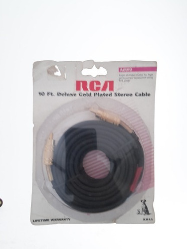 Cable Rca 10 Pies Autentico Rca Terminal Dorado Flexible