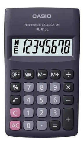 Calculadora Bolsillo 8 Dig G/pantalla Casio Hl-815l-bk