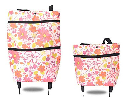 Bolsa Compra Rueda Plegable Carrito Reutilizabl Para Mujer