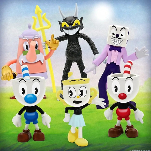 Brinquedos Cuphead (pacote Com 6) - Novos Bonecos De Ação Cu