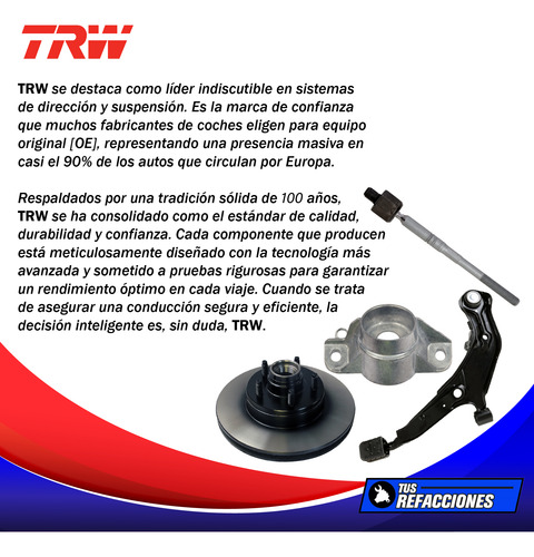 2 Terminales De Dirección Para Challenger 2013 2014 2015 Trw