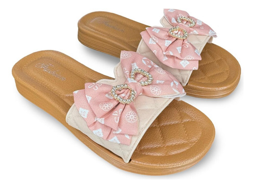 Sandalia Chancla Dama Moño Infinito Huarache Cómodas Mujer