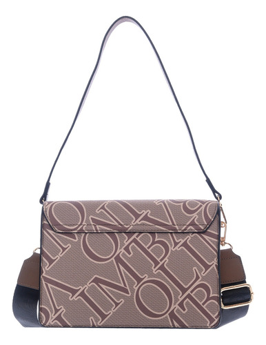 Bolsa Crossbody Olimba Formal Casual 9750 Marrón Claro Lisa Oro