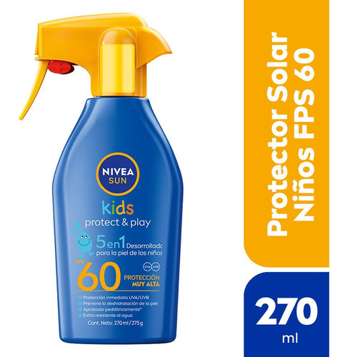 Protector Solar Nivea Sun Kids Trigger Fps 60+ X 270 Ml