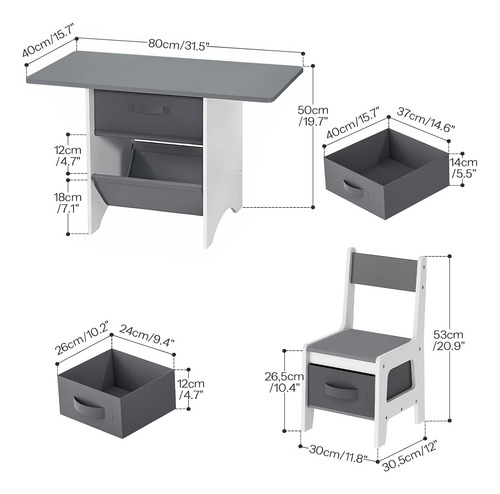 Hoobro Juego De Mesa Y Silla Para Niños Pequeños, Juego De M