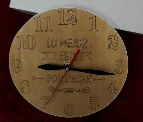 Reloj De Pared Con Frases En Madera | MercadoLibre