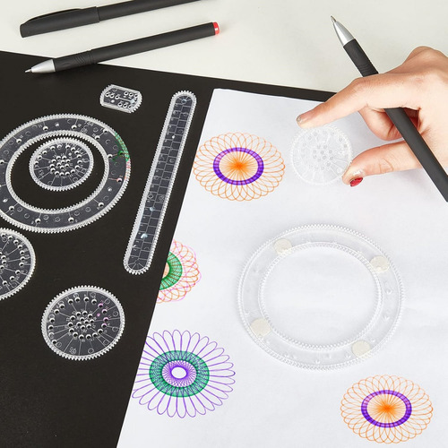 Set 22 Engranajes Juego Espirógrafo Dibujo Espiral Niños F