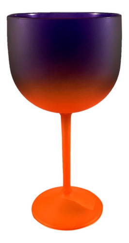 Taça Gin Halloween Laranja Neon/roxo 550ml