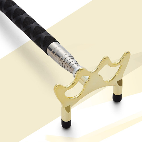 Palo De Puente Telescópico Para Billar Accesorios Oro, Acero, Negro Nombre Del Diseño 0 Mg