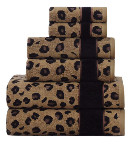 Juego De Toallas Cotton Craft De 6 Piezas - Animal Print Che