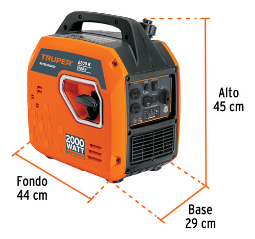Generador Inverter 2200 W Arranque Electronico Truper 103279