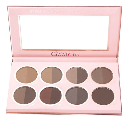 Paleta De Sombras Para Cejas Beauty Creations 8 Tonalidades