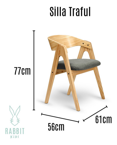 Silla Traful Paraíso Natural Tapizado En Lino Urbano Comedor