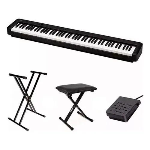 Pack Casio Piano Cdps350 88 Teclas Con Pedal Soporte Y Funda