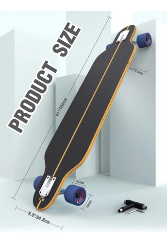 41 Pulgadas Drop-through Longboard Skateboard Cruiser