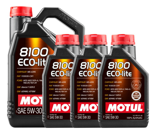 Aceite Motor Auto Motul 8100 5w30 Eco-lite Dexos1 Api Sp 8l