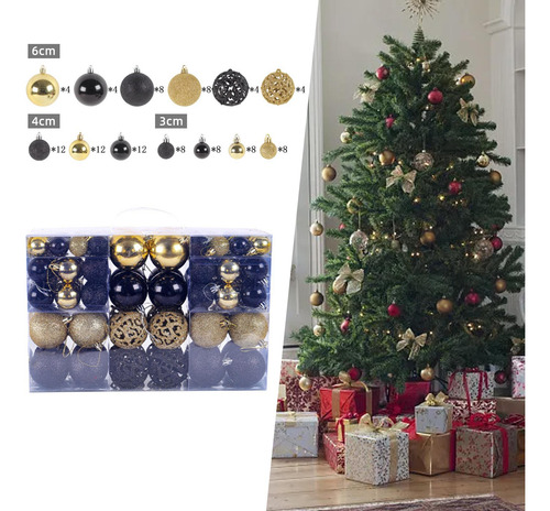 100x Bolas De Navidad Adornos Árbol De Navidad Decoraciones