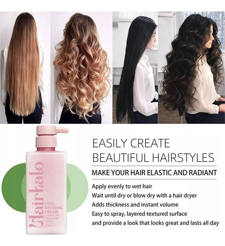 Crema Definitora De Rizos Hairhalo,crema Definitoria De Riz.