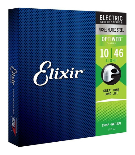 Encordoamento Elixir P/ Guitarra 010 / 046 Light Optiweb