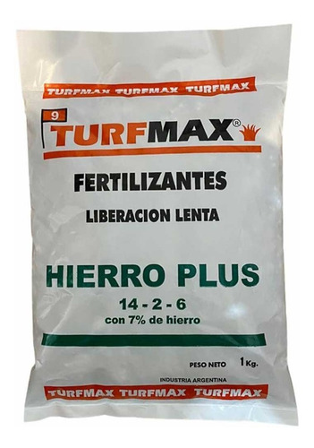 Fertilizante Turfmax Hierro Plus 1kg Ideal Grama | Recoleta