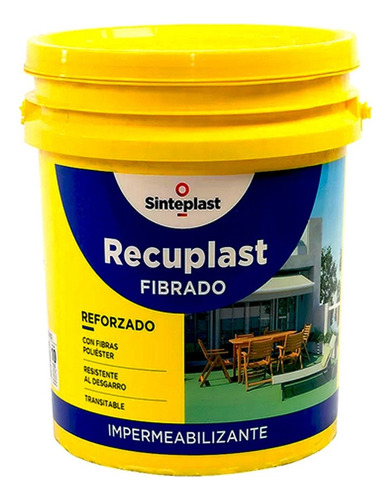 Recuplast Fibrado Impermeabilizante Techo 20kg Sinteplast