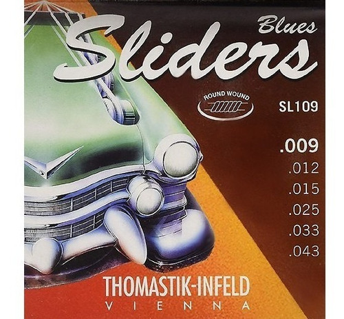 Set Cuerdas Guitarra Eléctrica Thomastik Sliders Blue Sl109
