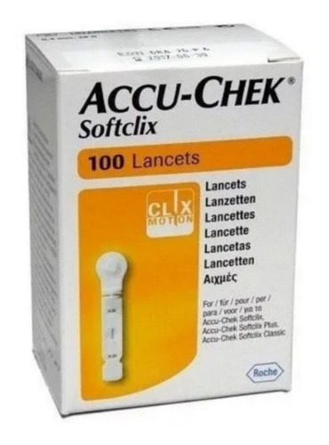 Lancetas Softclix X 100 Unidades (equipos Accu-chek) Color Blanco