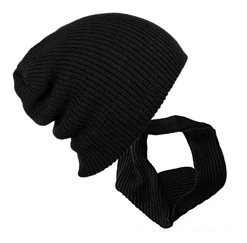 Combo Gorro Tuka+bufanda Cuello Fibra Acrílic Fashion 