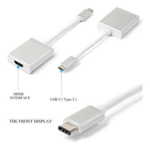 Adaptador Usb C A Hdmi Compatible Macbook Thunderbolt 3