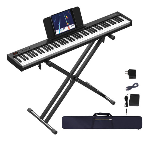 Konix Teclado De Piano De 88 Teclas Con Soporte, Sensibilida