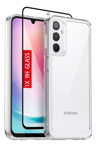 Funda Para Samsung Galaxy A24 Mas Vidrio Templado - Clear