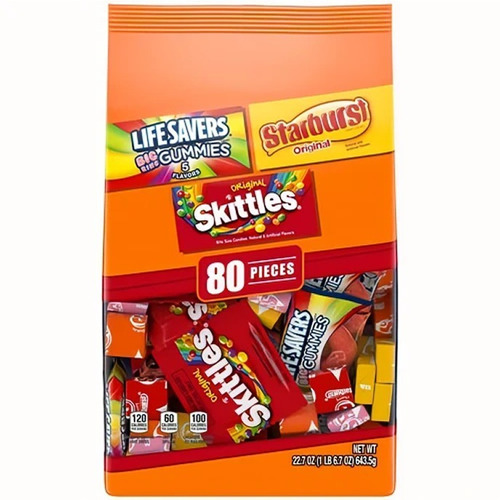 80 Dulces Skittles Starburst Surtidos Su - g a $101