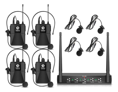 Debra Audio Pro Uhf Sistema De Microfono Inalambrico De 4