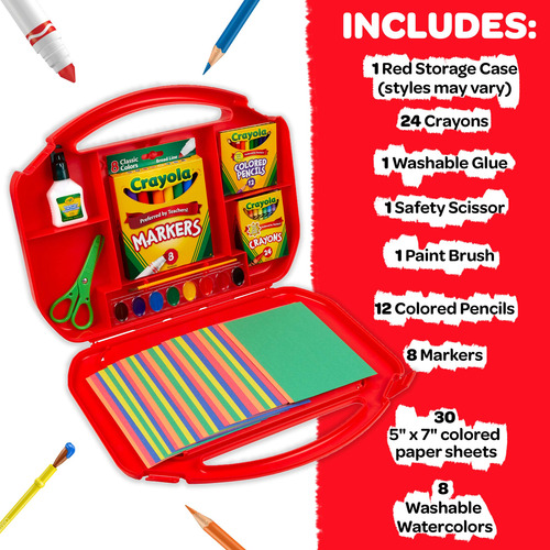 Estuche De Arte Crayola Con Caballete, 85 Piezas Multicolor