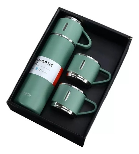 Set Termos Para Agua Caliente Termo Cafe + 2 Tazas 500 Ml