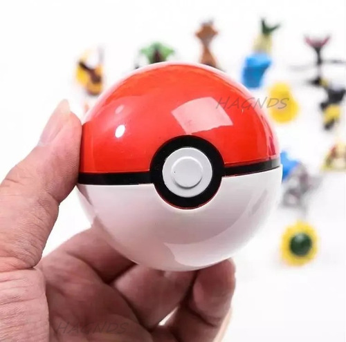 Pokebola Grande Real 1:1 Pokeball 7 Cm + Pokemon Grande