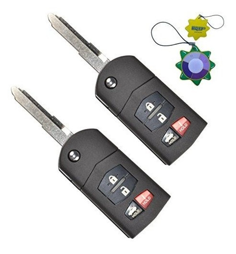 Carcasas Para Llaves - Hqrp 2-pack Remote Flip Folding Key F