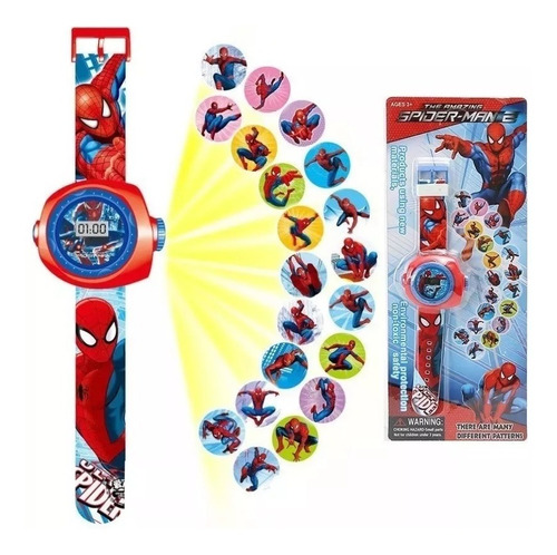 Reloj Proyector Spiderman Frozen Cars  Ben10 Y Avenger