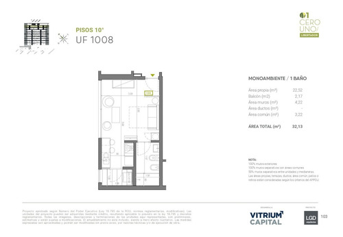 Lu771 - Vendo Apartamento Monoambiente 01 Libertador