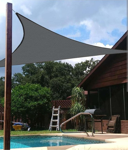 Malla Sombra Vela Triangular 5 X 5mts Jardin - Ferrejido