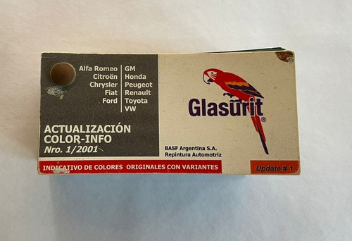 Muestrario Colores Pintura Automotriz Glasurit Hasta 2001