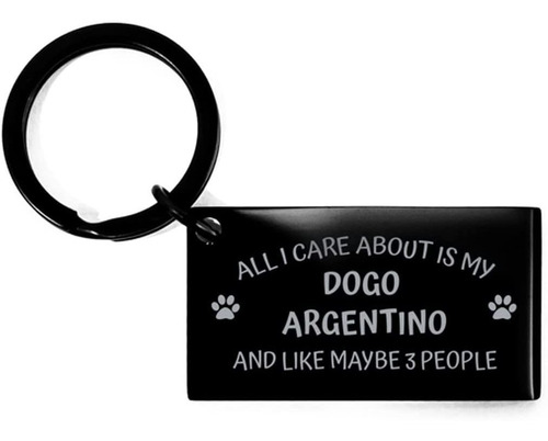 Funny Dogo Argentino Llavero Negro All I Care About Is My Do
