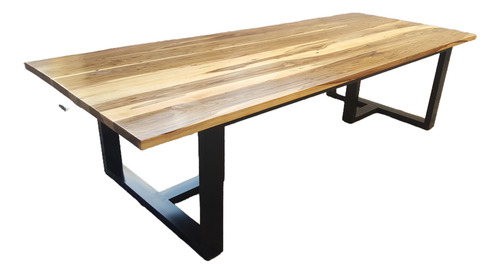 Mesa Mesón De Comedor Estilo Industrial Madera Maciza 3mts 