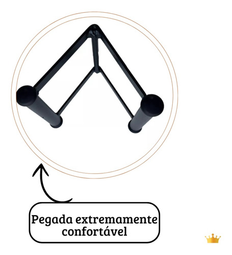 Kit: Puxador Corda + Puxador Triângulo Rei Do Fitness