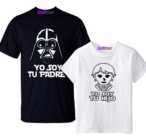 Pack Polera Papá E Hijo Soy Tu Padre Starwars Grafimax