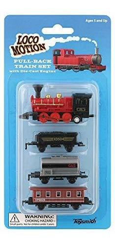 Toysmith 7041 Mini Retroceso Juego De Tren (estilos Surtidos