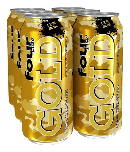 Four Loko X 6 Unidades Gold - Ml